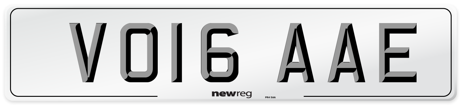 VO16 AAE Number Plate from New Reg